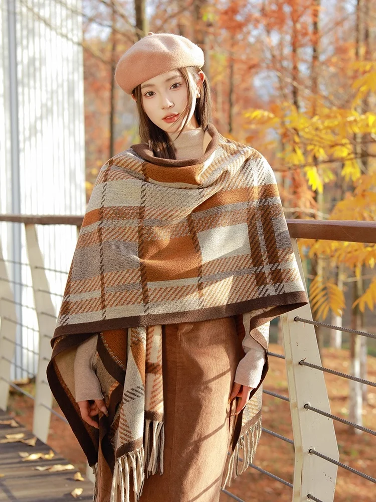 Travel Warm Plaid Woolen Scarf Women's Outerwear Jaet Coat Sle Commute Faion Regular Fit Color Korean Version
Travel Warm Plaid Woolen Scarf Women's Outerwear Jaet Coat Sle Commute Faion Regular Fit Color Korean Version