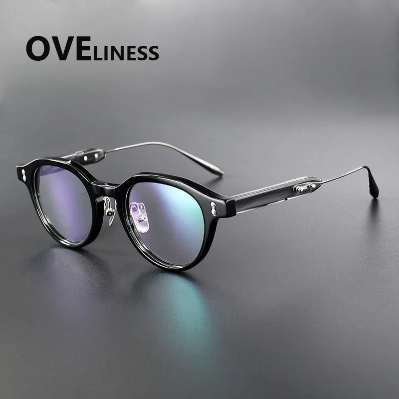 Acetate Titanium Glasses Frame Men Women New Brand Design Vintage Round Eyeglasses frame Retro Japanese Spectacles Eyewear
Acetate Titanium Glasses Frame Men Women New Brand Design Vintage Round Eyeglasses frame Retro Japanese Spectacles Eyewear