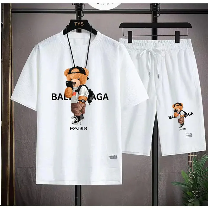 Fashion men's summer casual top Short sleeved oversized T-shirt + sports shorts 2-piece fashion outdoor beach men jogging
Fashion men's summer casual top Short sleeved oversized T-shirt + sports shorts 2-piece fashion outdoor beach men jogging