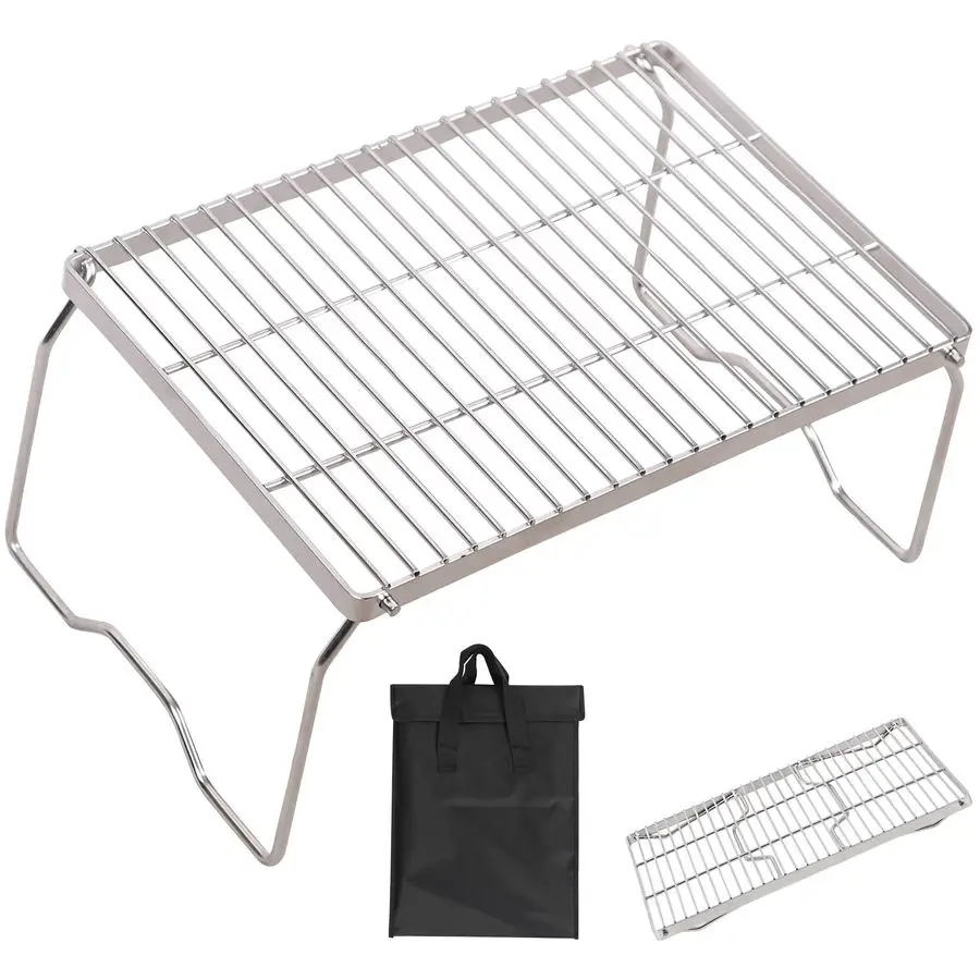 Большой складной гриль для костра из нержавеющей стали 304, сверхпрочный портативный походный гриль с сумкой для переноски для приготовления пищи на открытом воздухе
Большой складной гриль для костра из нержавеющей стали 304, сверхпрочный портативный походный гриль с сумкой для переноски для приготовления пищи на открытом воздухе