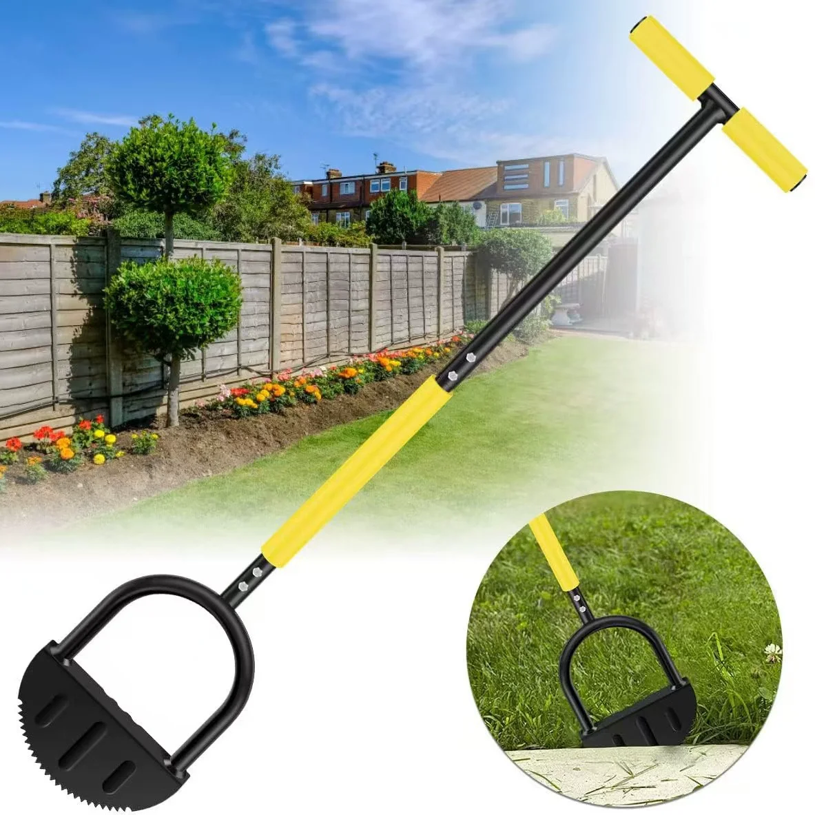 Reinforced Manual Shovel with T Grip Multifunctional Garden Hand Tool for Lawn Trimming Grass Cutting Yard Maintenance Work
Reinforced Manual Shovel with T Grip Multifunctional Garden Hand Tool for Lawn Trimming Grass Cutting Yard Maintenance Work