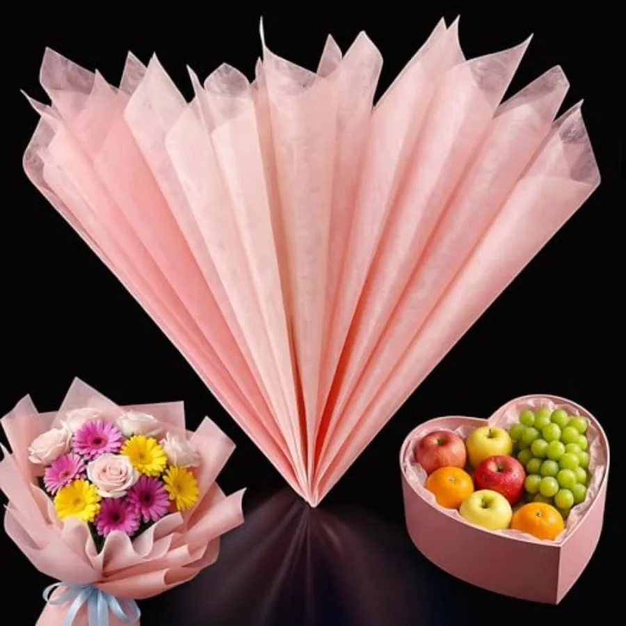 38 Sheets Tissue Flower Wrapping Paper - Sweet Love Pink 11.8x11.8 Non-woven Waterproof Floral Bouquet Wraps with Removable Lin
38 Sheets Tissue Flower Wrapping Paper - Sweet Love Pink 11.8x11.8 Non-woven Waterproof Floral Bouquet Wraps with Removable Lin