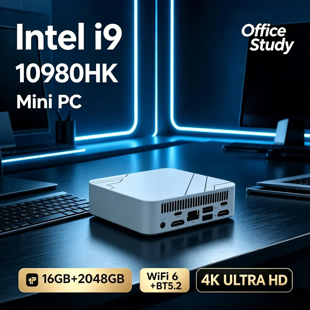 Core I9 10980HK BT5.2 WiFi6 16GB RAM 1TB/2TB BIG SSD Portable Mini PC New Arrival 2026 Computer Gaming Computer Office Desktop
Core I9 10980HK BT5.2 WiFi6 16GB RAM 1TB/2TB BIG SSD Portable Mini PC New Arrival 2026 Computer Gaming Computer Office Desktop