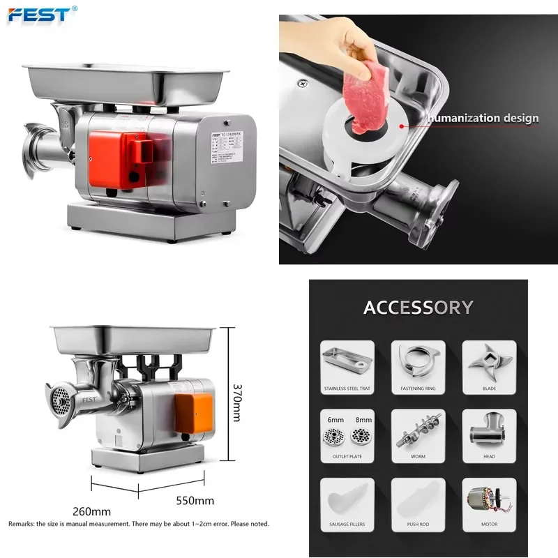 【CHIMU HOME】1500W High Power Electric Meat Grinder Multifunctional Sausage Making Machine for Kitchen
【CHIMU HOME】1500W High Power Electric Meat Grinder Multifunctional Sausage Making Machine for Kitchen