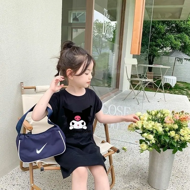Summer Kuromi Anime Kawaii Sanrio Ins Fashion Children Short-sleeved Shirt Cute Baby Clothes Dress Lovely Gifts for Kids
Summer Kuromi Anime Kawaii Sanrio Ins Fashion Children Short-sleeved Shirt Cute Baby Clothes Dress Lovely Gifts for Kids