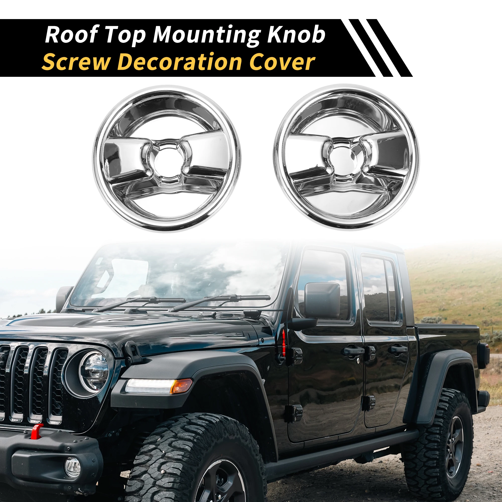 UXCELL 2 Pcs Roof Top Mounting Knob Screw Decoration Cover for Jeep Wrangler JK 2007-2017 ABS Silver Tone
UXCELL 2 Pcs Roof Top Mounting Knob Screw Decoration Cover for Jeep Wrangler JK 2007-2017 ABS Silver Tone