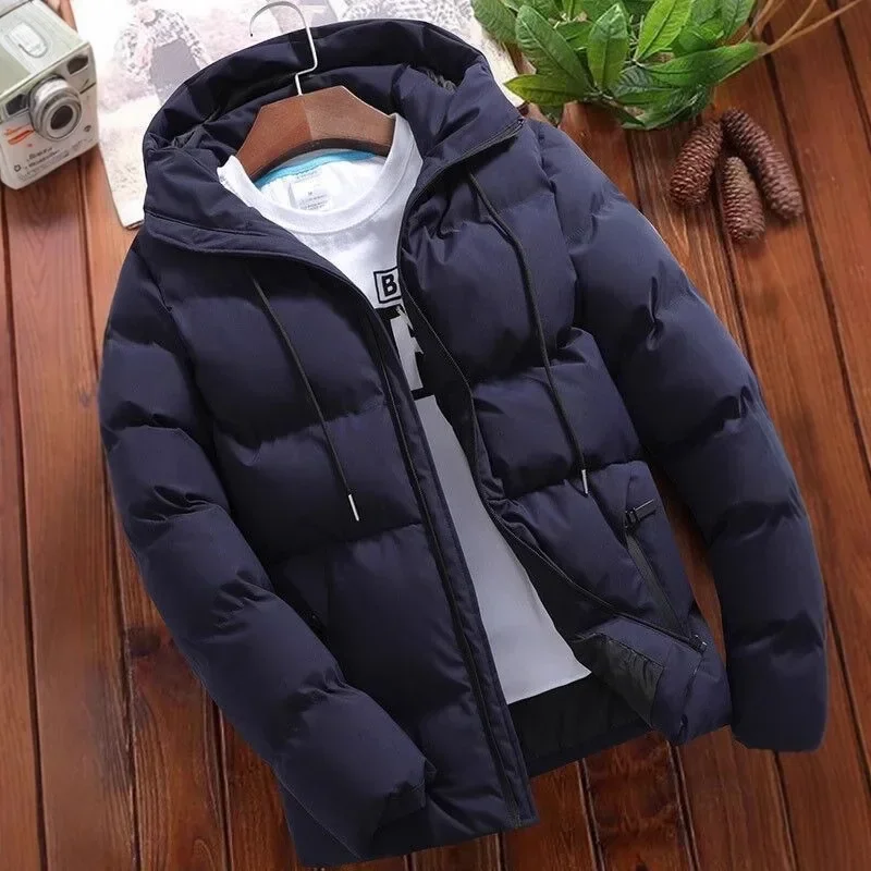 2025 New Men's Thickened Cotton Jacket Autumn Winter Hooded Pure Color Large Size Zipper Cotton Coat Men's Outerwear Casual Coat
2025 New Men's Thickened Cotton Jacket Autumn Winter Hooded Pure Color Large Size Zipper Cotton Coat Men's Outerwear Casual Coat