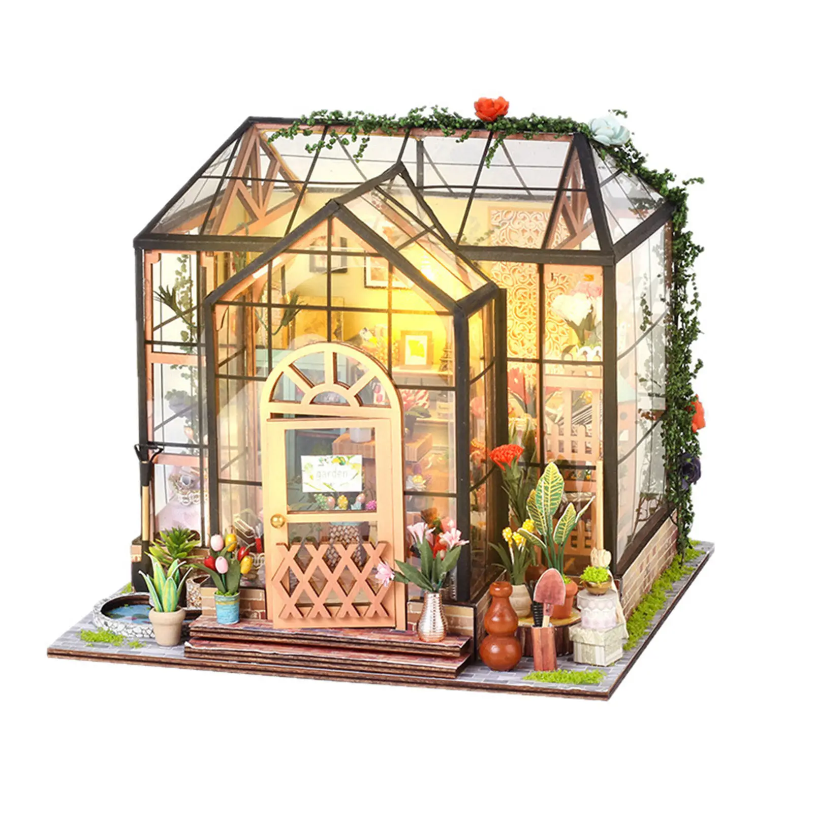 1Set DIY Miniature Greenhouse Craft Kit 3D Flower House Building Set Exquisite Architectural Detail Home Office Desk Decor
1Set DIY Miniature Greenhouse Craft Kit 3D Flower House Building Set Exquisite Architectural Detail Home Office Desk Decor