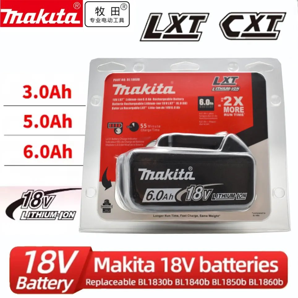 Makita for 18V Battery 6Ah Rechargeable Power Tools Battery 18V makita with LED Li-ion Replacement LXT BL1860B BL1860 BL1850
Makita for 18V Battery 6Ah Rechargeable Power Tools Battery 18V makita with LED Li-ion Replacement LXT BL1860B BL1860 BL1850