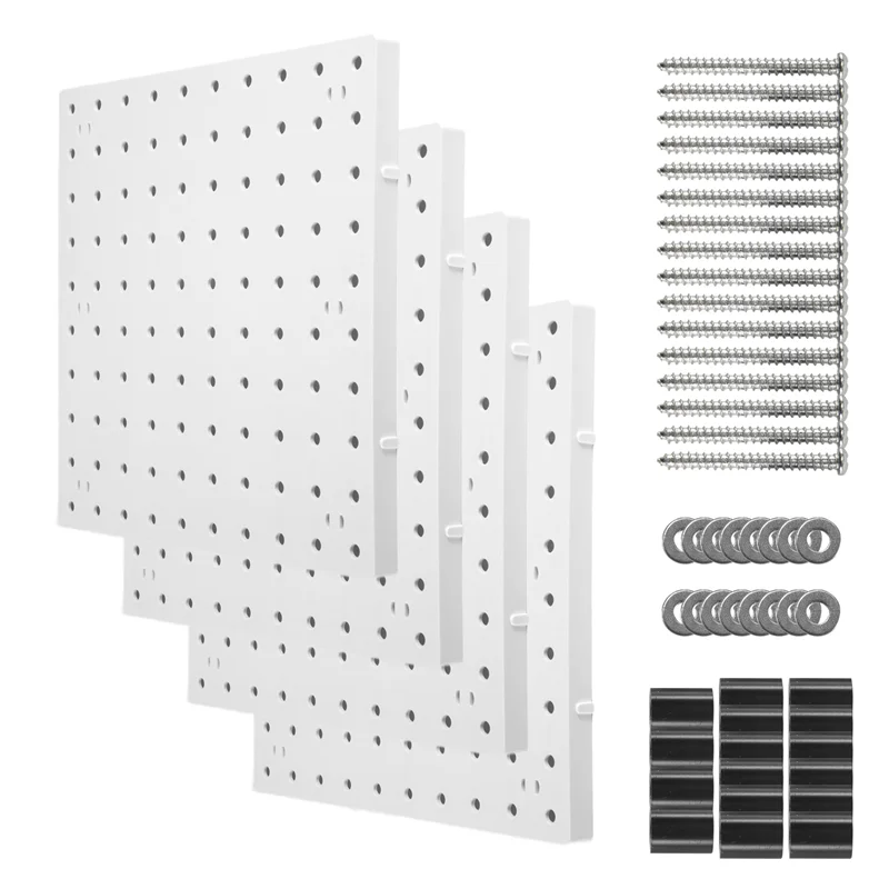 AA46 Pegboard Wall Organizer Panels, Peg Boards, For Wall, Craft Room, Kitchen, Garage, Living Room, Bathroom(4Pcs)
AA46 Pegboard Wall Organizer Panels, Peg Boards, For Wall, Craft Room, Kitchen, Garage, Living Room, Bathroom(4Pcs)