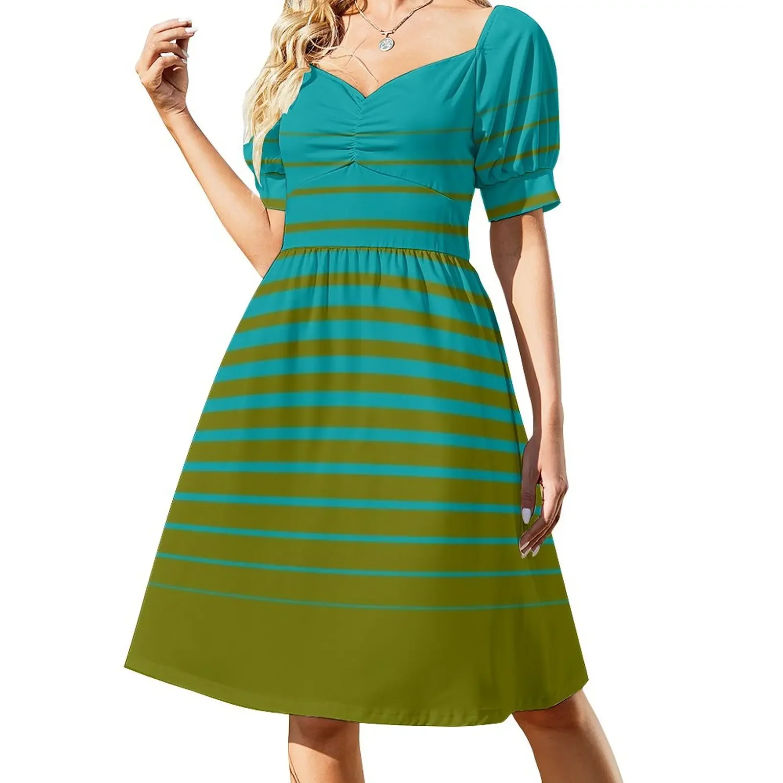 gradient stripes pattern (mix & match aqua / olive) Short-Sleeved Dress sexy dress sensual sexy dress for women
gradient stripes pattern (mix & match aqua / olive) Short-Sleeved Dress sexy dress sensual sexy dress for women