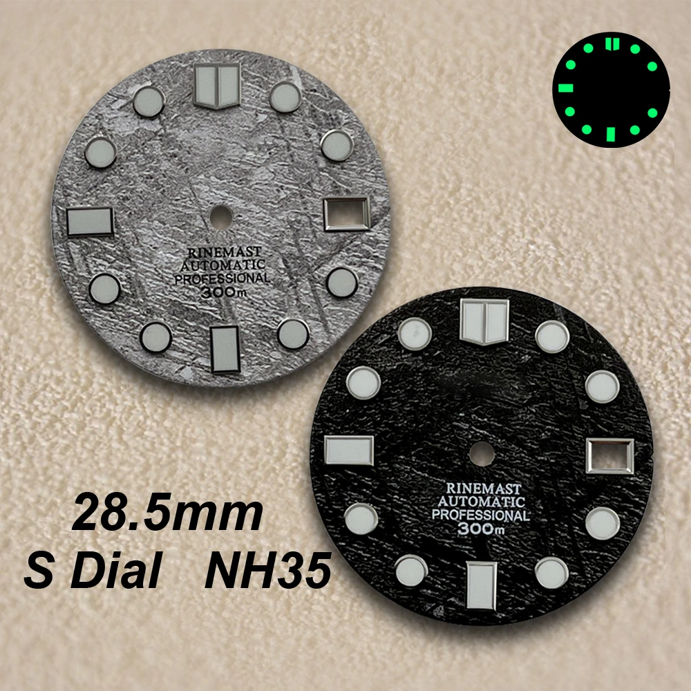 28.5mm Meteorite S Dial Fit NH35/36/4R/7S Movement C3 Green Luminous High-Quality Watch Modification Accessories
28.5mm Meteorite S Dial Fit NH35/36/4R/7S Movement C3 Green Luminous High-Quality Watch Modification Accessories
