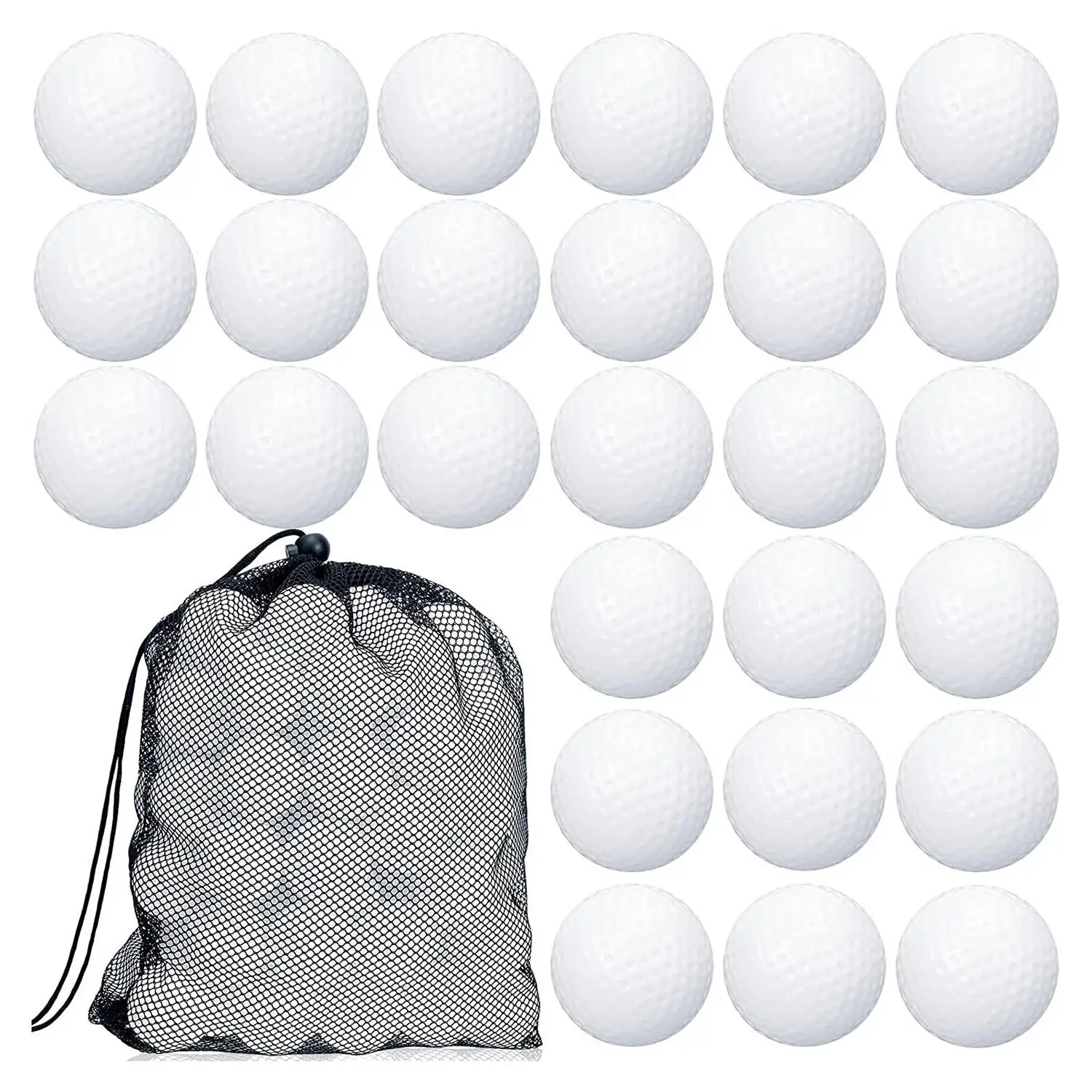 100 Pcs Golf Practice Ball Hollow Golf Ball Training Golf Balls with Mesh Drawstring Storage Bags for Training
100 Pcs Golf Practice Ball Hollow Golf Ball Training Golf Balls with Mesh Drawstring Storage Bags for Training
