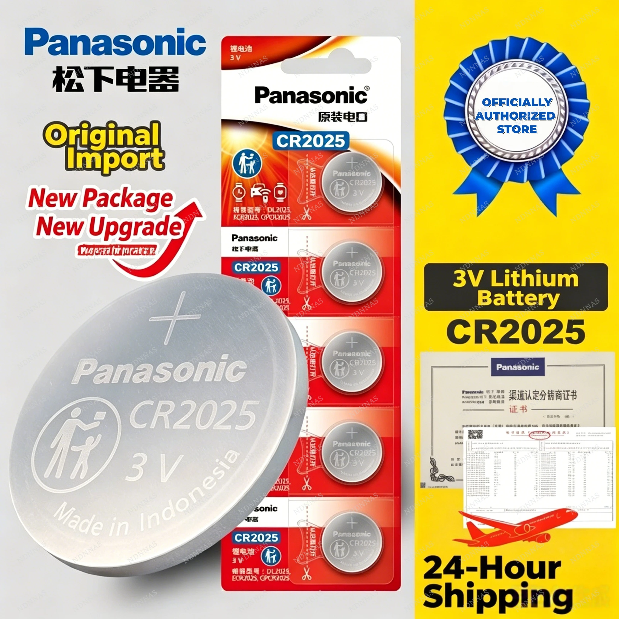 Original Panasonic CR2025 3V ECR2025 Lithium Battery(2-30pcs)For Car Remote Control Watch Motherboard Scale Button Coin Cells
Original Panasonic CR2025 3V ECR2025 Lithium Battery(2-30pcs)For Car Remote Control Watch Motherboard Scale Button Coin Cells