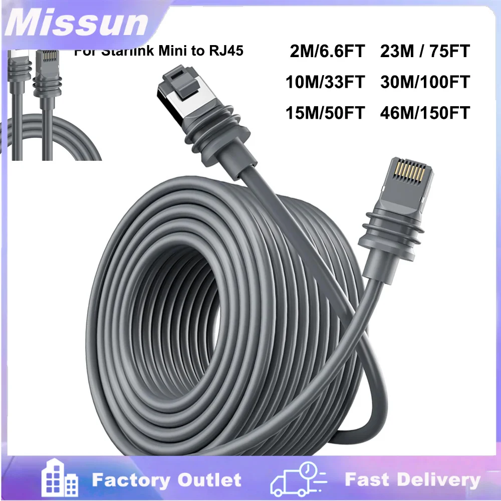 For Starlink Mini Dish RJ45 Waterproof Cable 1000Mbps Transmission Speed Computer Connected To Router Replacement Cord 5m 10m
For Starlink Mini Dish RJ45 Waterproof Cable 1000Mbps Transmission Speed Computer Connected To Router Replacement Cord 5m 10m