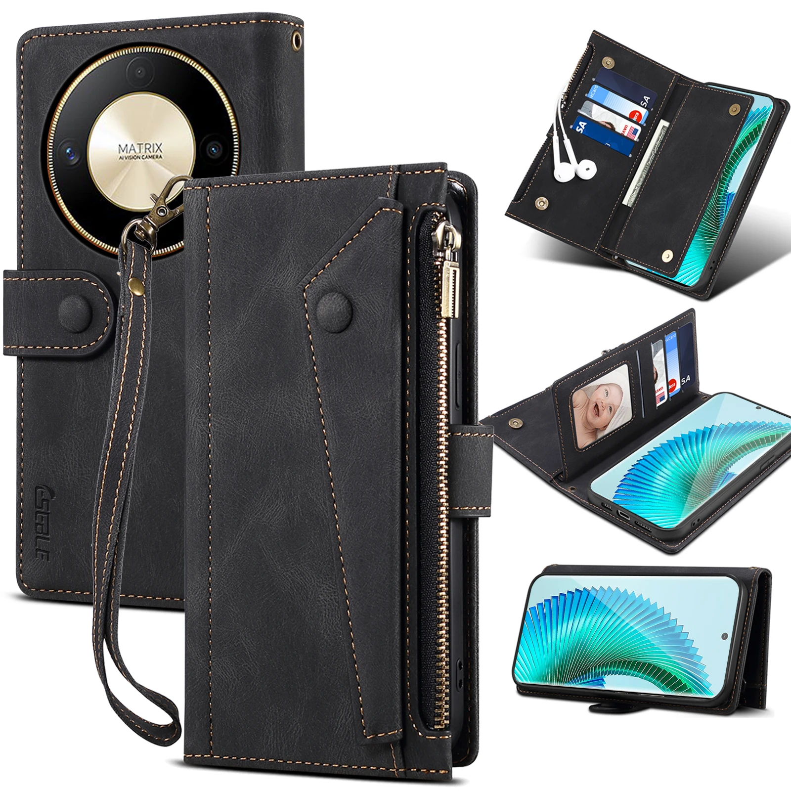 Кожаный флип-чехол-кошелек для Honor Magic8 Lite X9d 5G, чехол для мобильного телефона с веревкой, роскошный чехол на молнии для смартфона Android Fundas
Кожаный флип-чехол-кошелек для Honor Magic8 Lite X9d 5G, чехол для мобильного телефона с веревкой, роскошный чехол на молнии для смартфона Android Fundas