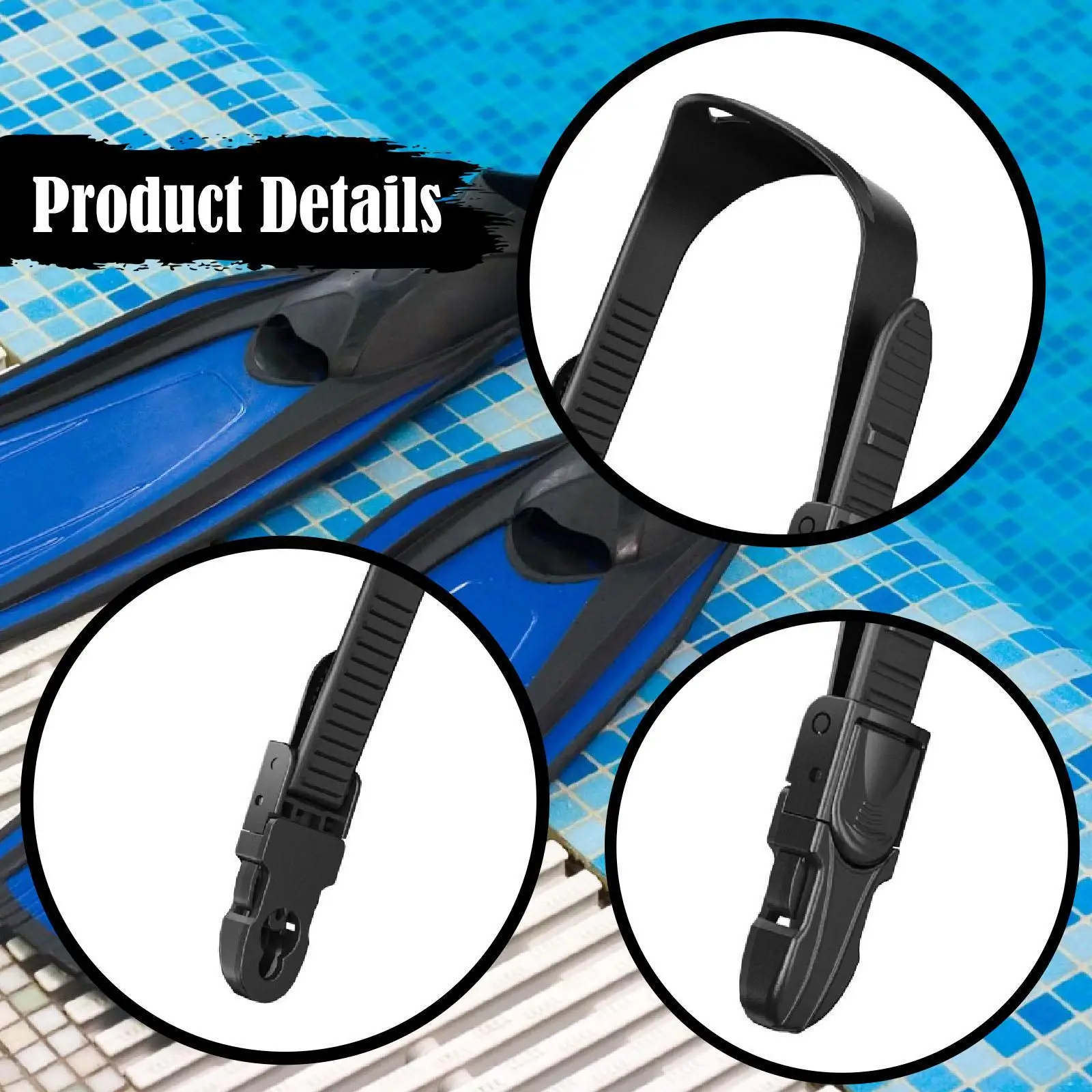 Fin Straps Adjustable Rubber Quick Release for Water Sports Professional Diving Fins Replacement Parts
Fin Straps Adjustable Rubber Quick Release for Water Sports Professional Diving Fins Replacement Parts