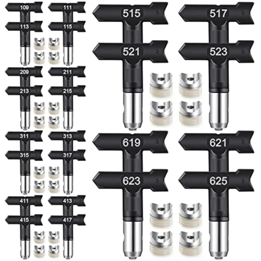 24 Pack Reversible Spray Tips Black Airless Sprayer Nozzle Tips Paint Spraying Machine Part for Homes Buildings Fences Airless
24 Pack Reversible Spray Tips Black Airless Sprayer Nozzle Tips Paint Spraying Machine Part for Homes Buildings Fences Airless
