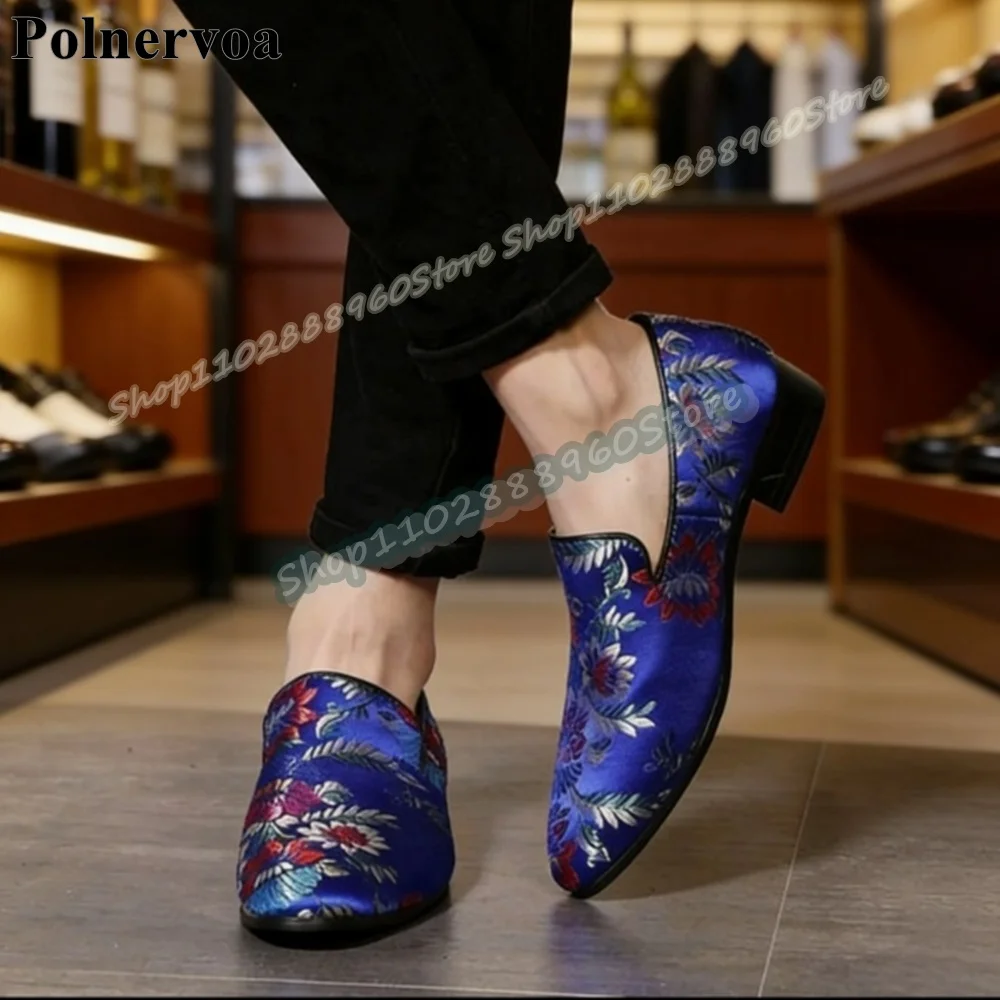 Trending Luxury Blue Satin Embroidery Men Pumps Flats Dress Shoes For Men Slip On Banquet Fashionable Catwalk 2026 Men Pumps
Trending Luxury Blue Satin Embroidery Men Pumps Flats Dress Shoes For Men Slip On Banquet Fashionable Catwalk 2026 Men Pumps