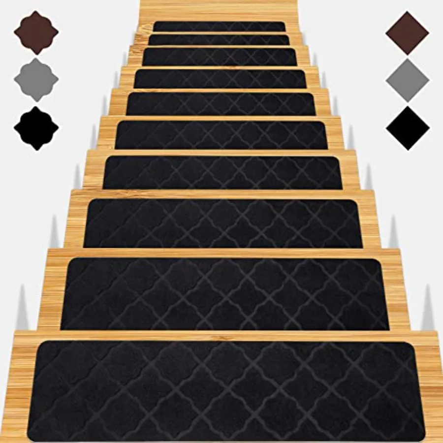 Stair Treads for Wooden Steps 15pcs - 8x30in Carpet Stairs Runner Indoor Non-Slip Stair Mats for Elders and Pets
Stair Treads for Wooden Steps 15pcs - 8x30in Carpet Stairs Runner Indoor Non-Slip Stair Mats for Elders and Pets