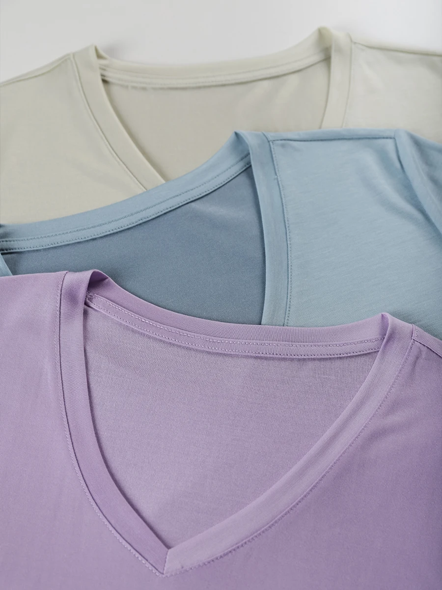 Классическая универсальная высококачественная женская футболка с V-образным вырезом, мягкая, гладкая, для повседневной носки, в корейском стиле
Классическая универсальная высококачественная женская футболка с V-образным вырезом, мягкая, гладкая, для повседневной носки, в корейском стиле