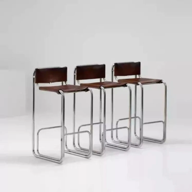 Simple modern metal dining chair Nordic style high bar chair foldable soft bag stainless steel island chair
Simple modern metal dining chair Nordic style high bar chair foldable soft bag stainless steel island chair