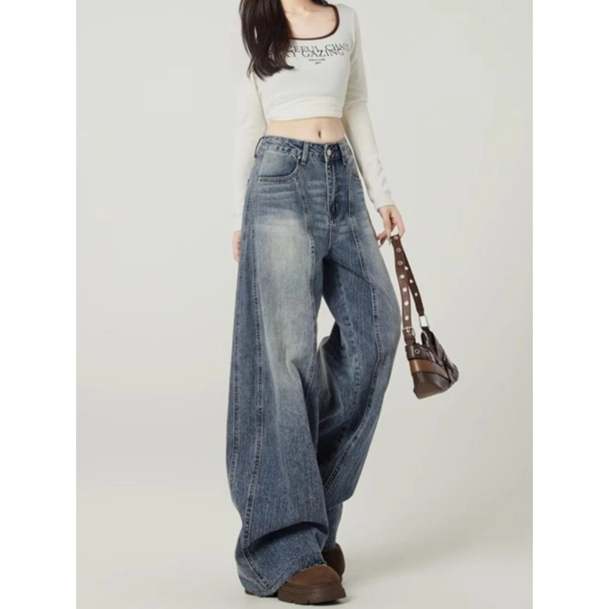 American Style Vintage High Street Loose Wide Leg Jeans Women's Summer New Design High Waist Draping Knife Pants Casual Cotto...
American Style Vintage High Street Loose Wide Leg Jeans Women's Summer New Design High Waist Draping Knife Pants Casual Cotto...