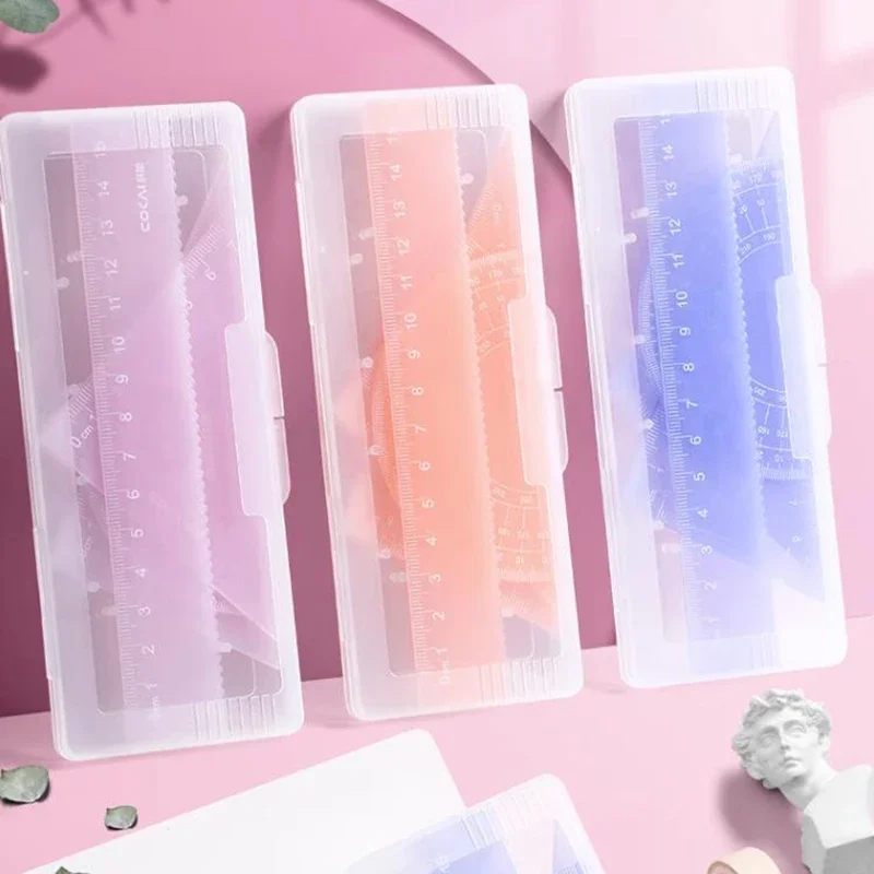4pcs/box Jelly Color Rulers Triangle Protractor Straight Ruler Math Drawing Korean Stationery Painting Tool Office Supplies
4pcs/box Jelly Color Rulers Triangle Protractor Straight Ruler Math Drawing Korean Stationery Painting Tool Office Supplies