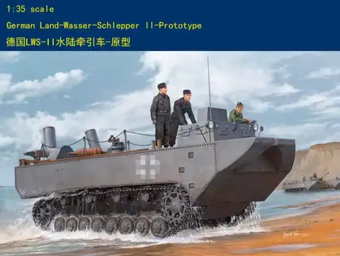 HobbyBoss 82461 1/35 Scale Amphibious Tracked Vehicle Military Crawler Tractor Prototype Armored Carrier Plastic Assembly Model