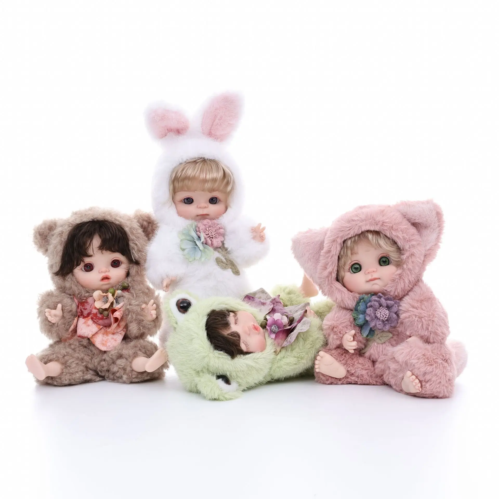 25cm Cloveray Reborn Baby Doll Pink Fox Hat Kawai Vinyl Dolls Original Handmade Lifelike 3D Eye Delicate Skin Reborn Doll Toys
25cm Cloveray Reborn Baby Doll Pink Fox Hat Kawai Vinyl Dolls Original Handmade Lifelike 3D Eye Delicate Skin Reborn Doll Toys