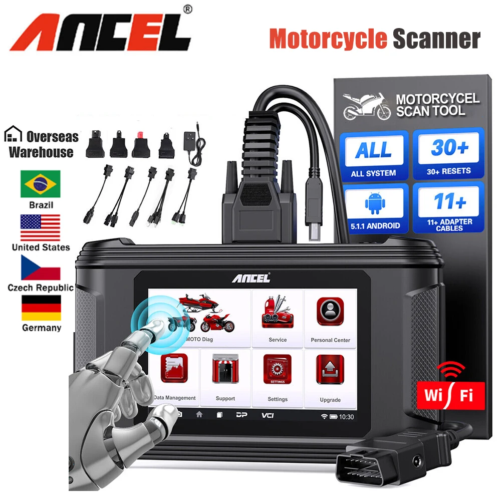 2024 Motorcycle Scanner ANCEL MT500 OBD2 Motorcycle Diagnostic Tools Full System TPS Oil Reset For BMW/Honda/Kawasaki/YAMAHA/KTM
2024 Motorcycle Scanner ANCEL MT500 OBD2 Motorcycle Diagnostic Tools Full System TPS Oil Reset For BMW/Honda/Kawasaki/YAMAHA/KTM