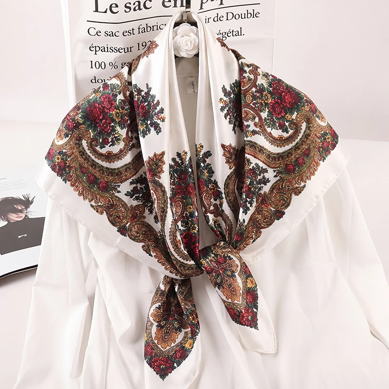 Vintage Satin Square Scarf Women Summer Hijab Paisley Floral Design Shawl Lightweight Neck Wrap Hair Tie Casual Travel Headwear
Vintage Satin Square Scarf Women Summer Hijab Paisley Floral Design Shawl Lightweight Neck Wrap Hair Tie Casual Travel Headwear