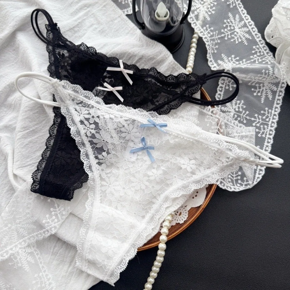 Fashion Transparent Lace Thong Women Sweet Style Thin Strap Seamless Underwear Panties Mesh Lace Bow Underpants Women
Fashion Transparent Lace Thong Women Sweet Style Thin Strap Seamless Underwear Panties Mesh Lace Bow Underpants Women