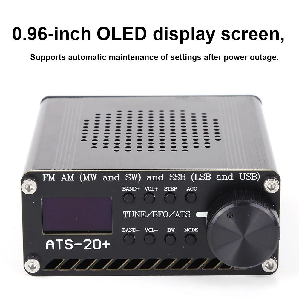 Радиоприемник ATS-20+Si4732 для всех диапазонов частот с OLED-экраном 0,96 дюйма, полнофункциональный сканер FM AM MW&SW SSB LSB & USB с антенной
Радиоприемник ATS-20+Si4732 для всех диапазонов частот с OLED-экраном 0,96 дюйма, полнофункциональный сканер FM AM MW&SW SSB LSB & USB с антенной