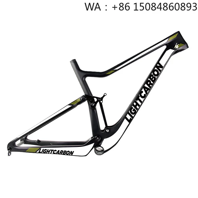 29er Dual Suspension Carbon MTB Frame, carbon fiber material, hot selling design, bicycle parts tire accessories, popular all-mo
29er Dual Suspension Carbon MTB Frame, carbon fiber material, hot selling design, bicycle parts tire accessories, popular all-mo