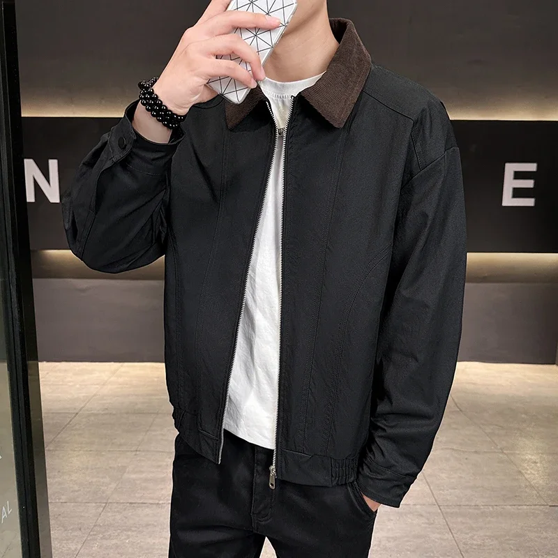 Fashionable Cool And Versatile Solid-Color Banquet Lapel Casual Jacket High-Quality Autumn Color-Blocking Simple Coat
Fashionable Cool And Versatile Solid-Color Banquet Lapel Casual Jacket High-Quality Autumn Color-Blocking Simple Coat