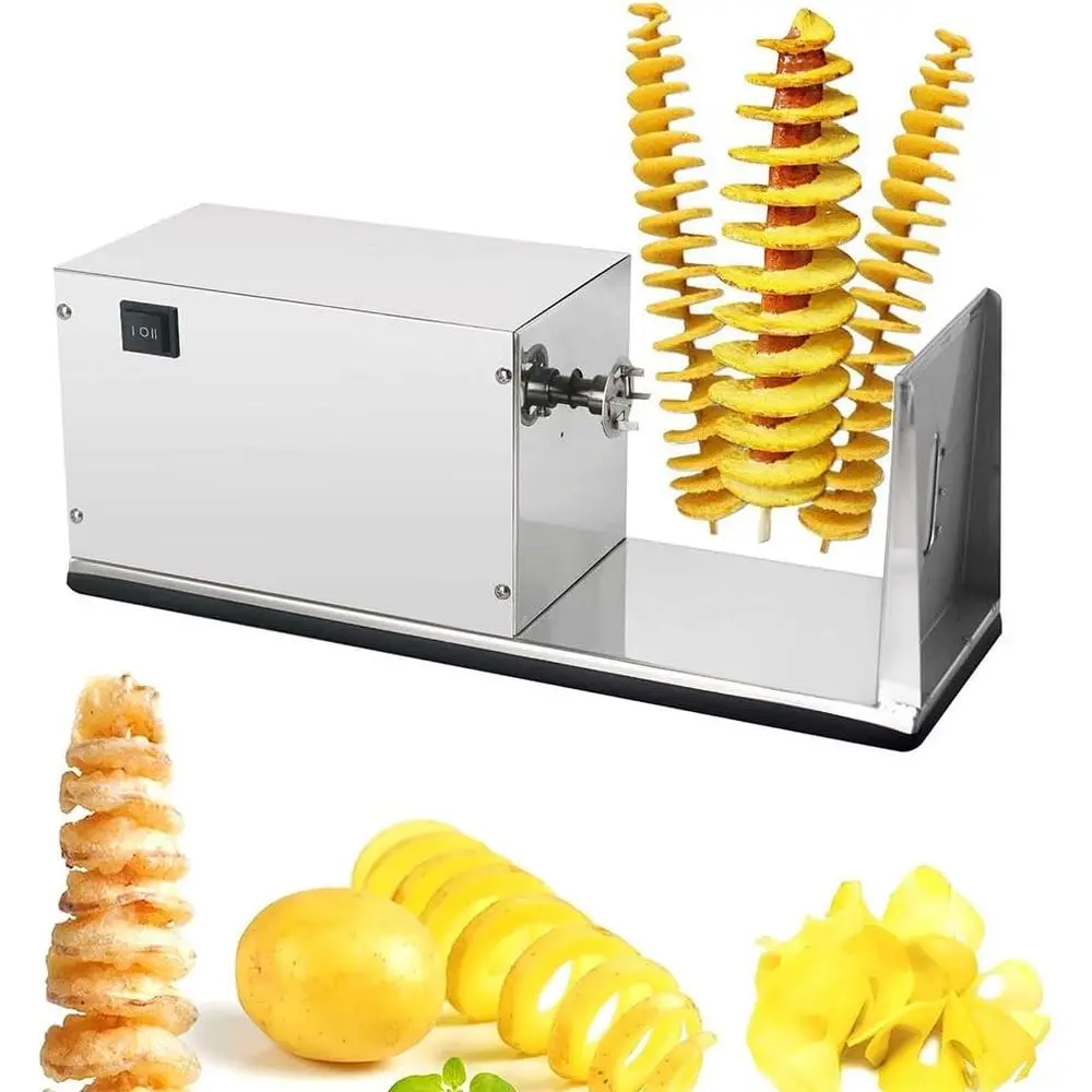 20W Stainless Steel Electric Potato Spiral Slicer - Chips, Cucumber, and Carrot Cutter
20W Stainless Steel Electric Potato Spiral Slicer - Chips, Cucumber, and Carrot Cutter