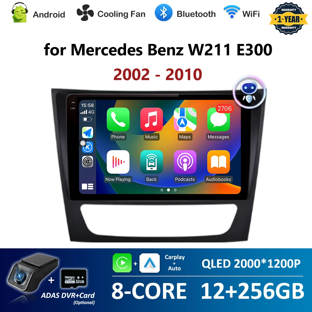 9 '' Car Radio Multimedia Player Android System for Mercedes Benz W211 E300 2002 - 2010 Split Screen GPS Navi WiFi Head Unit BT
9 '' Car Radio Multimedia Player Android System for Mercedes Benz W211 E300 2002 - 2010 Split Screen GPS Navi WiFi Head Unit BT