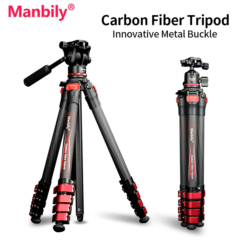 Manbily Camera Carbon fiber Tripod 46-150CM 360° Panorama Fluid Head Tripods Max Load 10KG for DSLR Camcorder Canon Nikon Sony
Manbily Camera Carbon fiber Tripod 46-150CM 360° Panorama Fluid Head Tripods Max Load 10KG for DSLR Camcorder Canon Nikon Sony