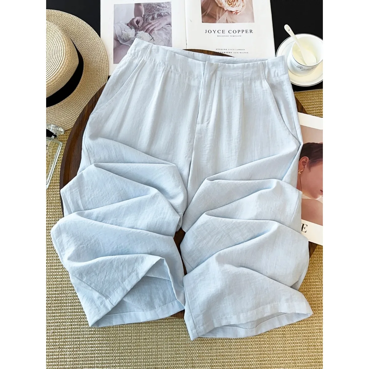Summer New Women's Loose Wide Leg Cotton Linen Casual Pants Straight Cut Trousers Harlan Style Slimming Effect Daily Wear
Summer New Women's Loose Wide Leg Cotton Linen Casual Pants Straight Cut Trousers Harlan Style Slimming Effect Daily Wear