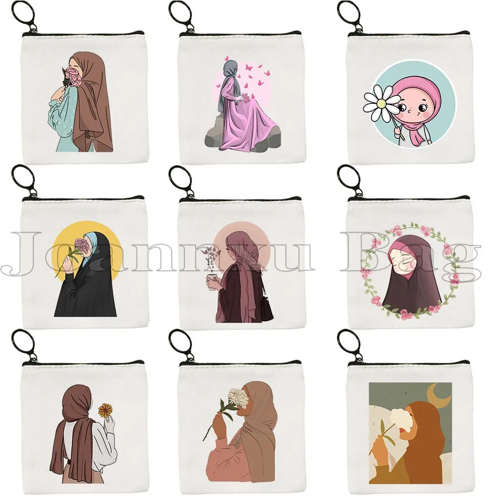Watercolor Floral Muslim Hijab Women Muslim islamic islam Arabian Cute Gifts Canvas Coin Purse Key Case Small Bag Wallet Pouch
Watercolor Floral Muslim Hijab Women Muslim islamic islam Arabian Cute Gifts Canvas Coin Purse Key Case Small Bag Wallet Pouch
