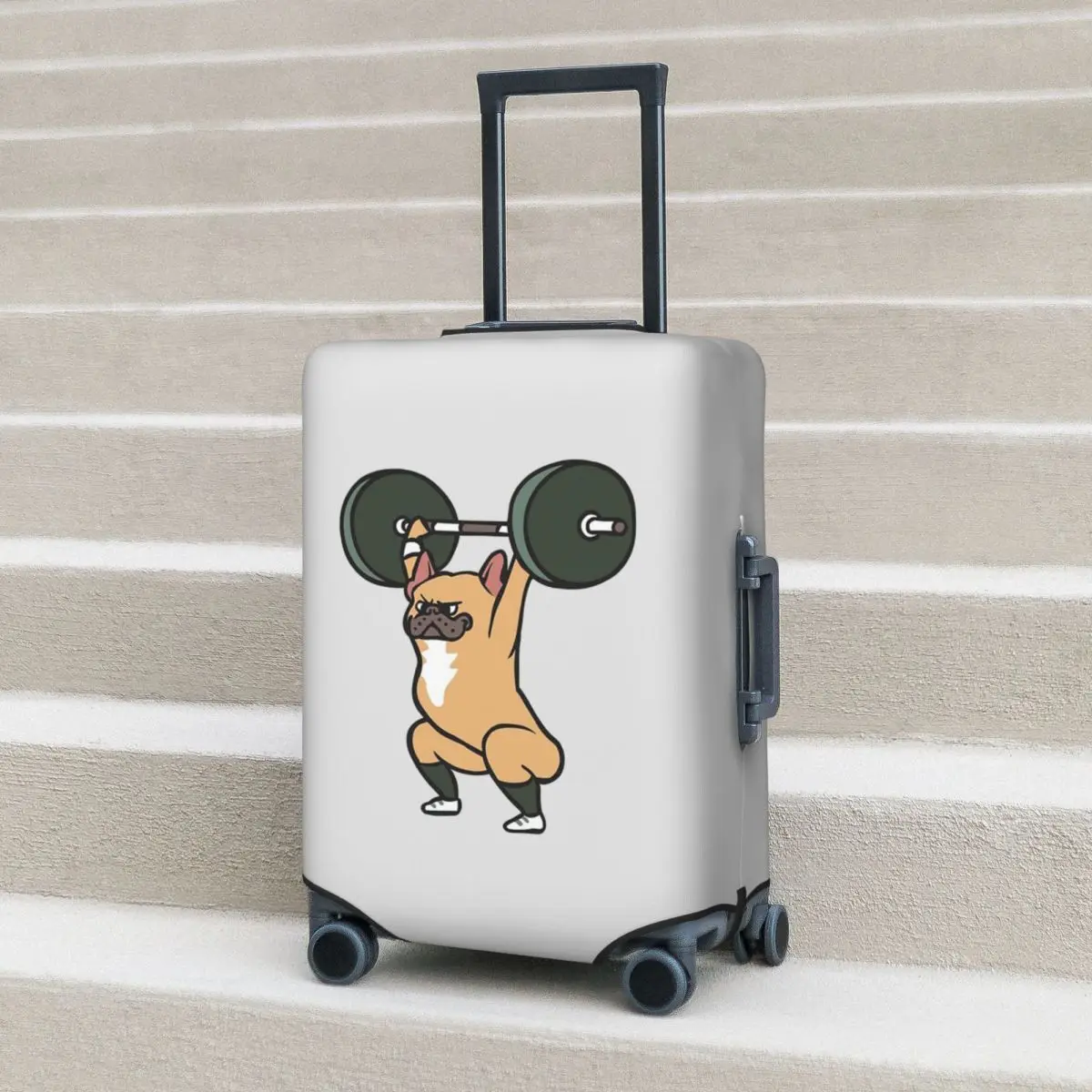 The Snatch Weightlifting French Bulldog Suitcase Cover Protection Elastic Travel Luggage Protector Covers for 18-32 Inch
The Snatch Weightlifting French Bulldog Suitcase Cover Protection Elastic Travel Luggage Protector Covers for 18-32 Inch
