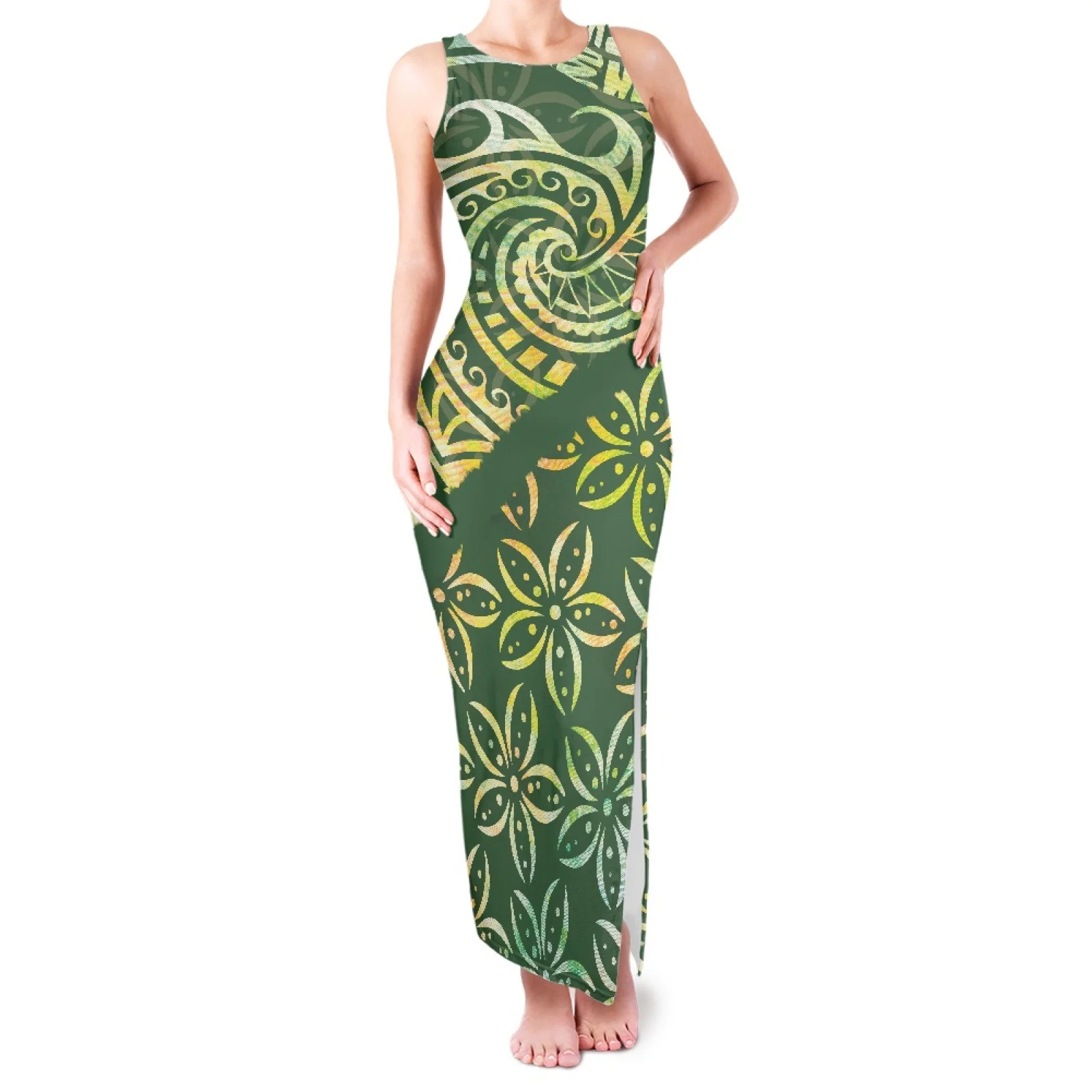 Polynesian Tribal Fiji Prints Long Sexy Slim-Fit Dress For Women, Sleeveless Tank, Casual Women's Clothes, Elegant Summer Dress
Polynesian Tribal Fiji Prints Long Sexy Slim-Fit Dress For Women, Sleeveless Tank, Casual Women's Clothes, Elegant Summer Dress