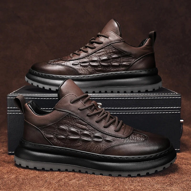 Men Casual Sneakers Fashion Croc Print Men Shoes Spring Wearable Platform Leisure Leather Shoes for Walking Shoes Top Luxury Man
Men Casual Sneakers Fashion Croc Print Men Shoes Spring Wearable Platform Leisure Leather Shoes for Walking Shoes Top Luxury Man