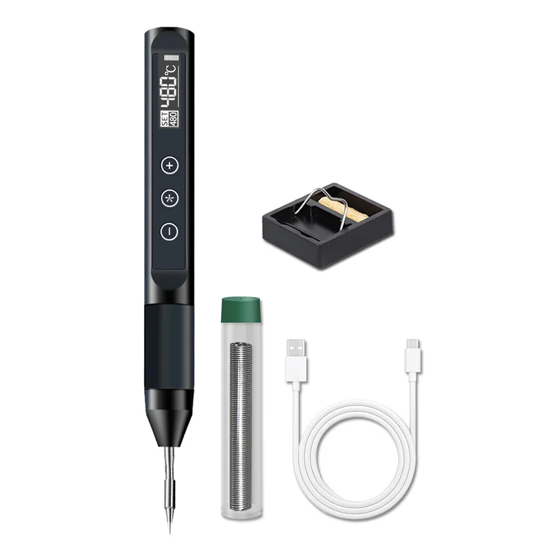 Digital USB Soldering Iron Temperature Adjustable 180-480℃ Smart Electric Fast Heat Portable Welding Station Original Kit Repair
Digital USB Soldering Iron Temperature Adjustable 180-480℃ Smart Electric Fast Heat Portable Welding Station Original Kit Repair