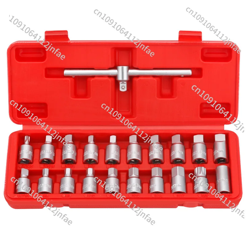 21PCS Oil Drain Plug Socket Set, Oil Pan Screw Sleeve Wrench, 3/8-Inch Drive Sliding T-Bar Removal Kit
21PCS Oil Drain Plug Socket Set, Oil Pan Screw Sleeve Wrench, 3/8-Inch Drive Sliding T-Bar Removal Kit