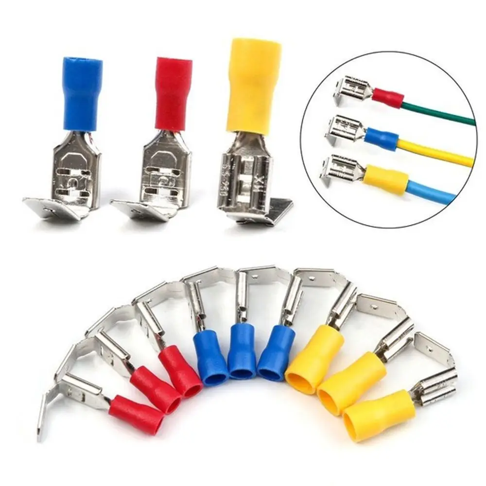 50Pcs 6.3mm Insulated Crimp Spade 22-10AWG Piggy Back Wire Cable Connector Female Male Piggyback Electrical Terminal
50Pcs 6.3mm Insulated Crimp Spade 22-10AWG Piggy Back Wire Cable Connector Female Male Piggyback Electrical Terminal