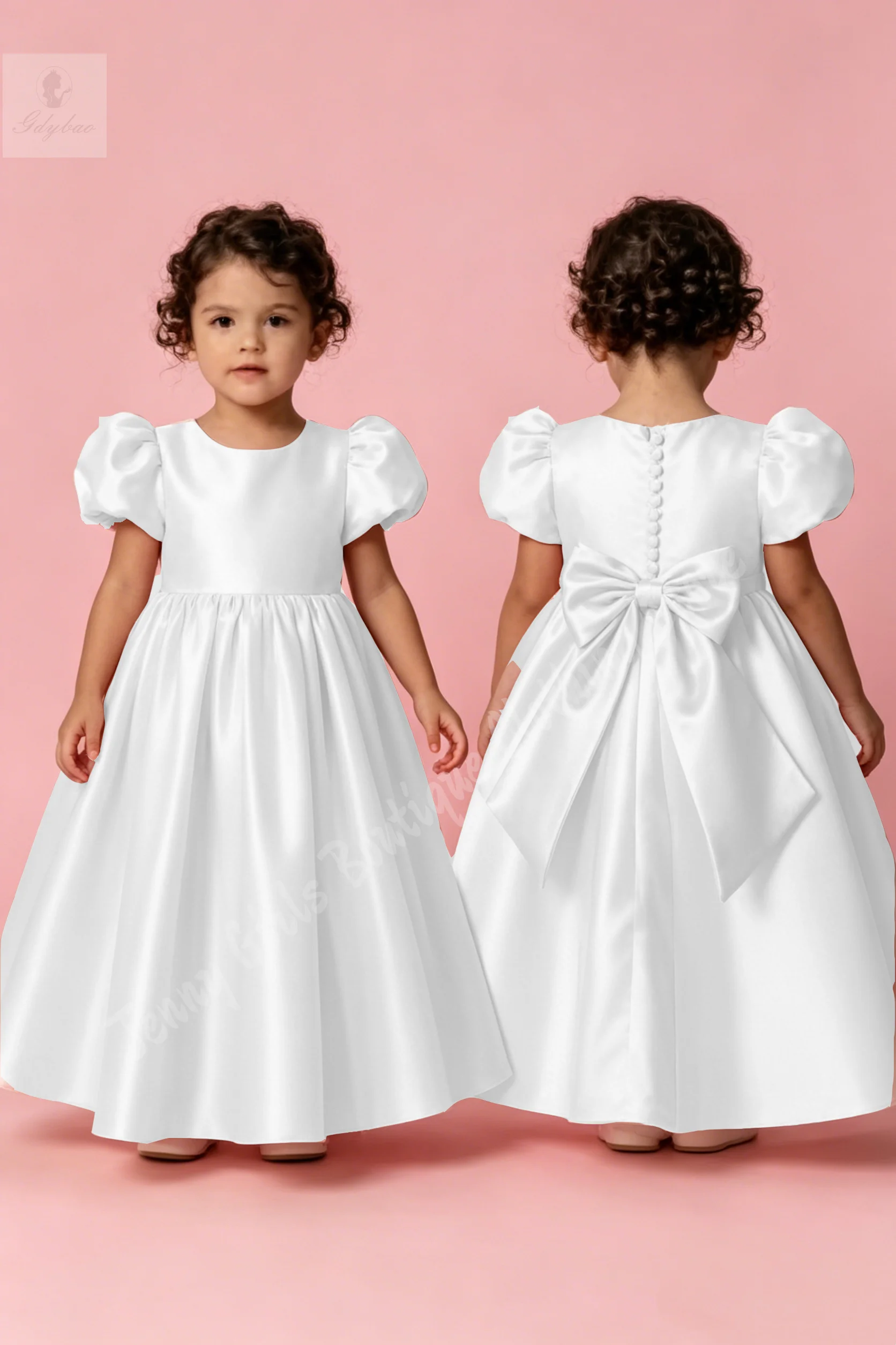 White Cute Girl Baptism Pageant Dress Fluffy Satin Children's Birthday First Communion Party Customizable Dress
White Cute Girl Baptism Pageant Dress Fluffy Satin Children's Birthday First Communion Party Customizable Dress