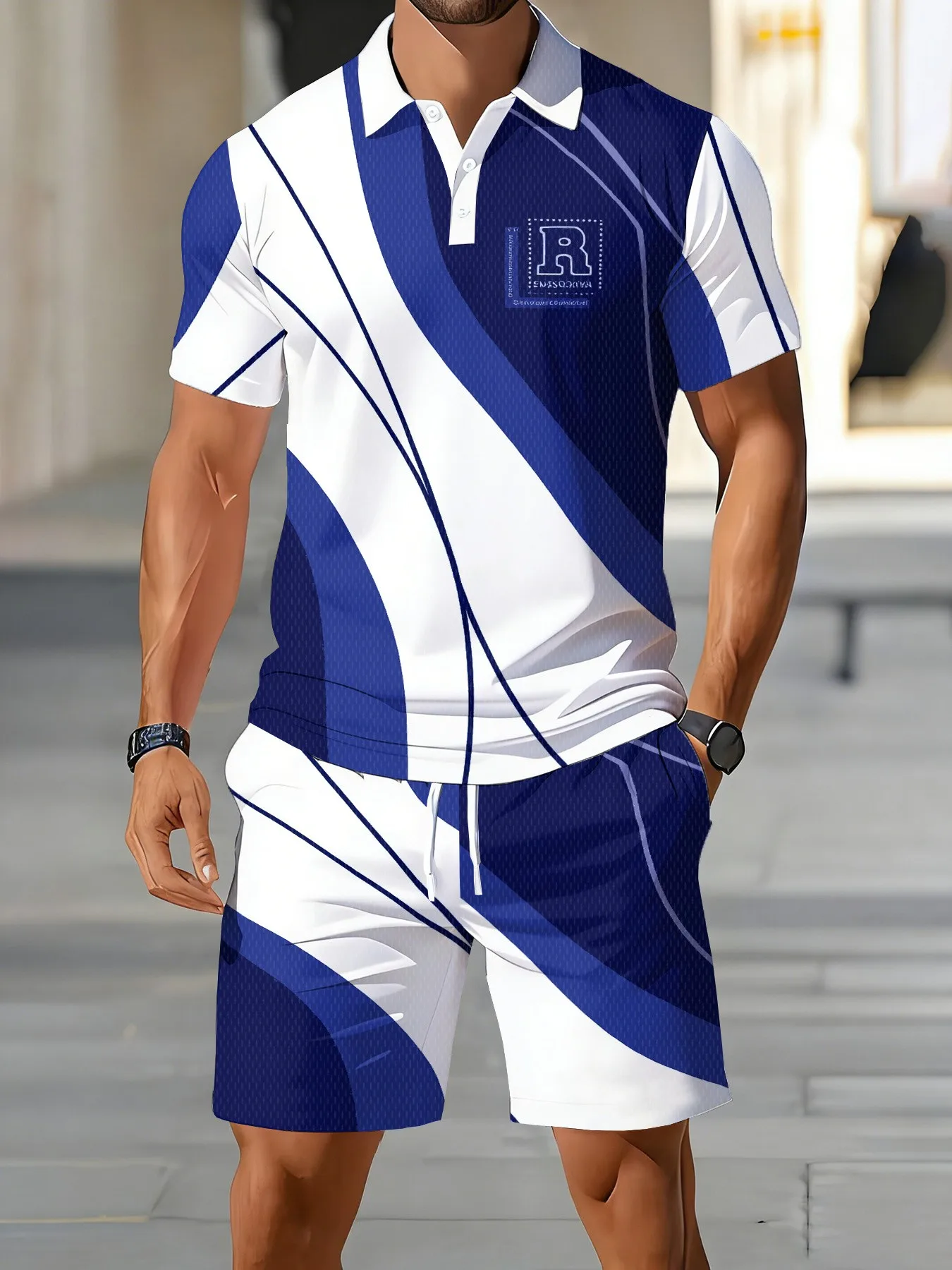 2026 Summer American Men's Polo Shirt Set for Sporty and Casual Wear Fashionable and Comfortable with 3D Letter Pattern Print
2026 Summer American Men's Polo Shirt Set for Sporty and Casual Wear Fashionable and Comfortable with 3D Letter Pattern Print