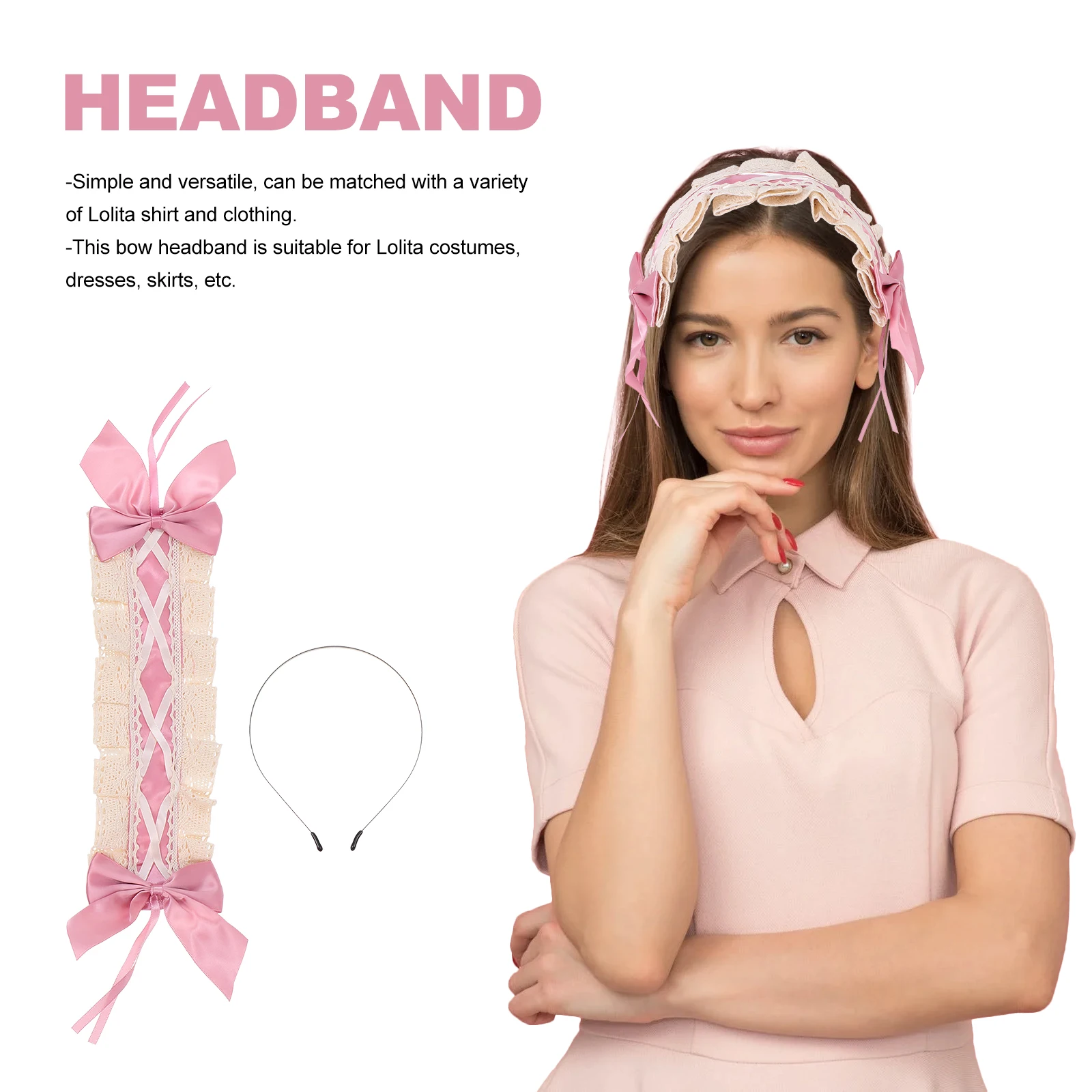 Lace Headb Bowknot Hairb Lightweight Lolita Costume Accessory Versatile Ribbon Headdress For Cosplay Stage Carnival
Lace Headb Bowknot Hairb Lightweight Lolita Costume Accessory Versatile Ribbon Headdress For Cosplay Stage Carnival